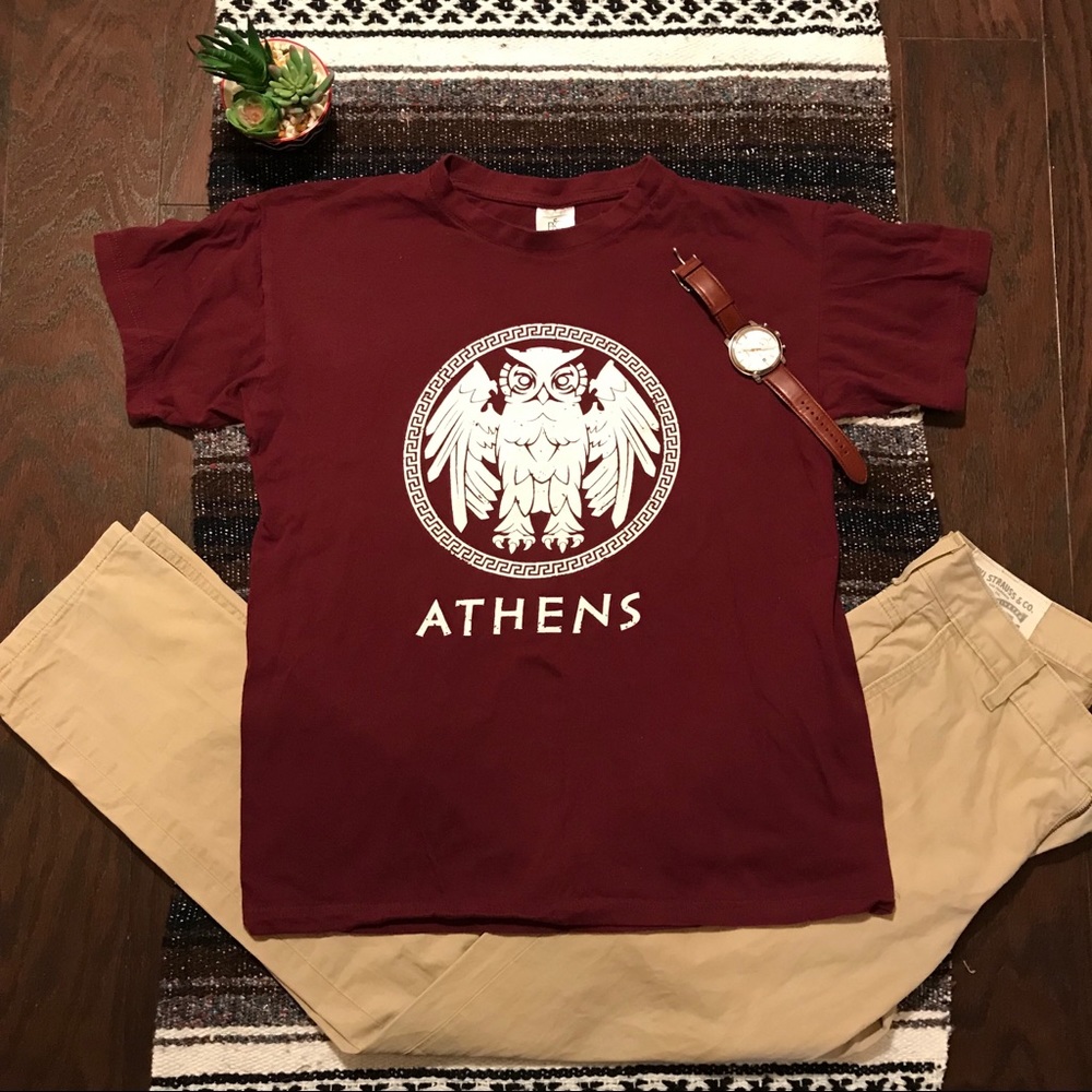 Maroon Athens Tee